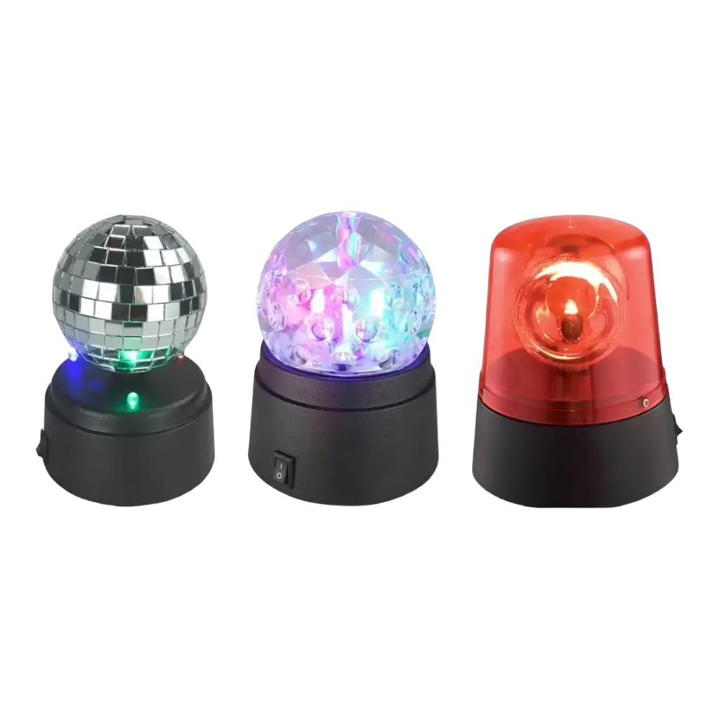 Packung mit 3 Mini-LED-Lichteffekten Kidz-Party