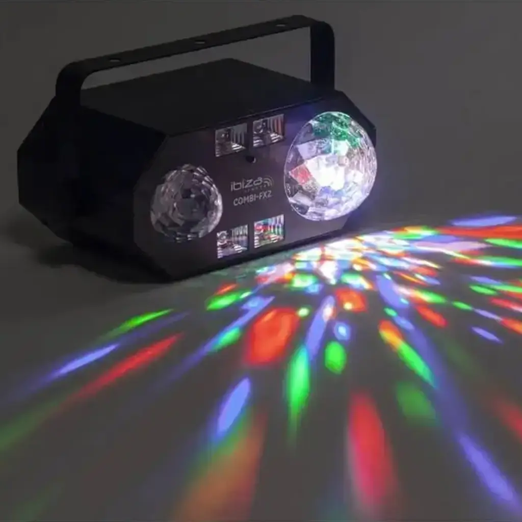 Kombinierter Lichteffekt 4 in 1 Wasser-, Astro-, UV-, Strobo-Effekt