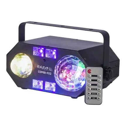 Kombinierter Lichteffekt 4 in 1 Wasser-, Astro-, UV-, Strobo-Effekt