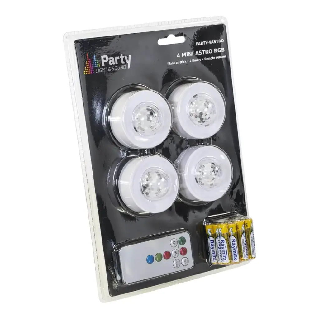 4er-Pack Astro-Lichteffekte PARTY-4ASTRO mit RGBW-LEDs