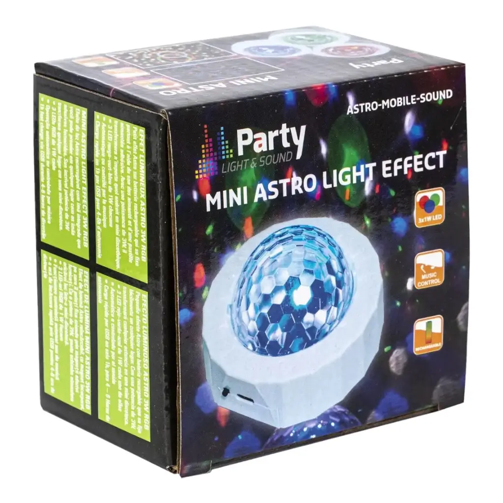Lichteffekt ASTRO-MOBILE-SOUND RGB 3W