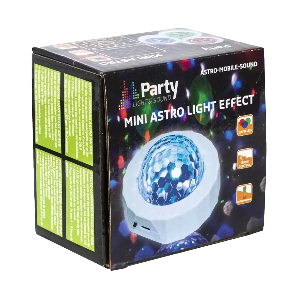 Lichteffekt ASTRO-MOBILE-SOUND RGB 3W