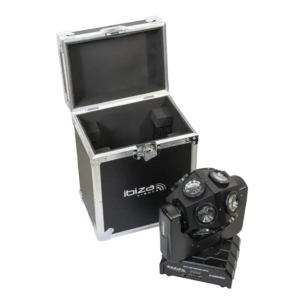 Flight case schwarz Ibiza Light für Effektgerät E-COSMOS