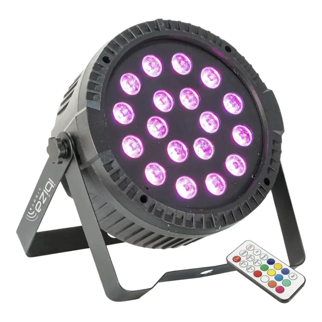 Flacher PAR-Scheinwerfer 18 LED RGBW