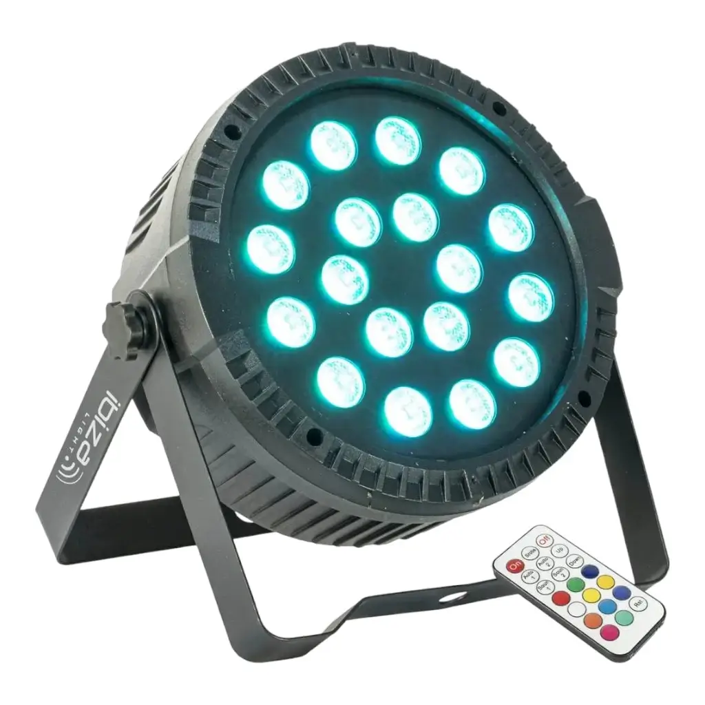 Flacher PAR-Scheinwerfer 18 LED RGBW