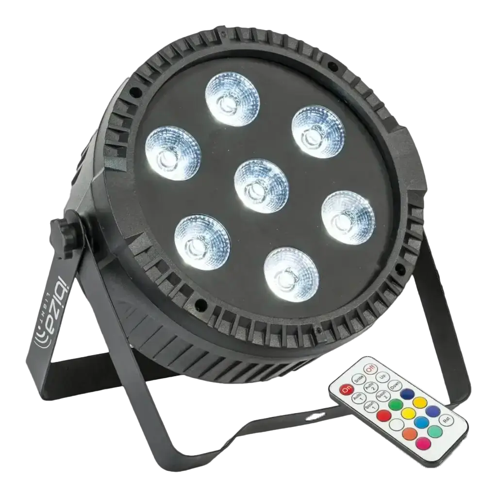 Flacher PAR-Scheinwerfer 7 LED RGBW
