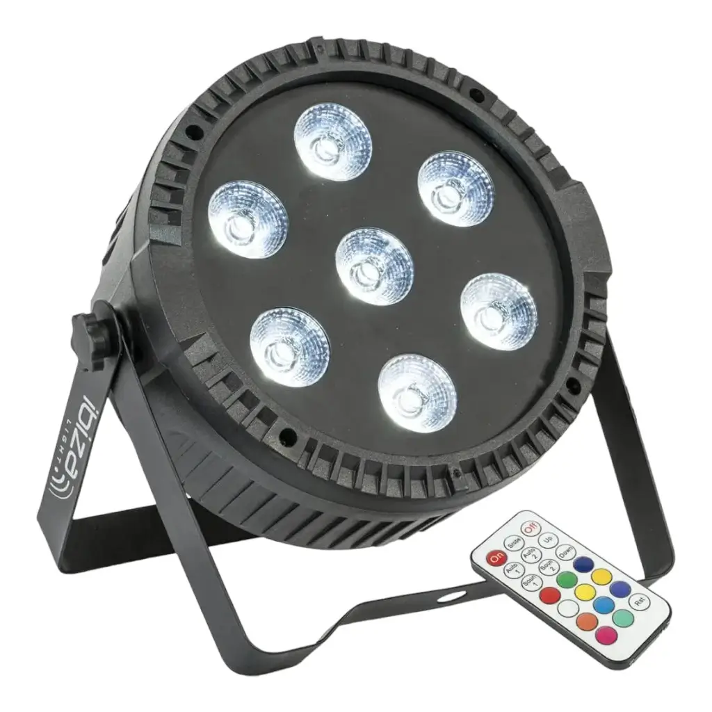 Flacher PAR-Scheinwerfer 7 LED RGBW
