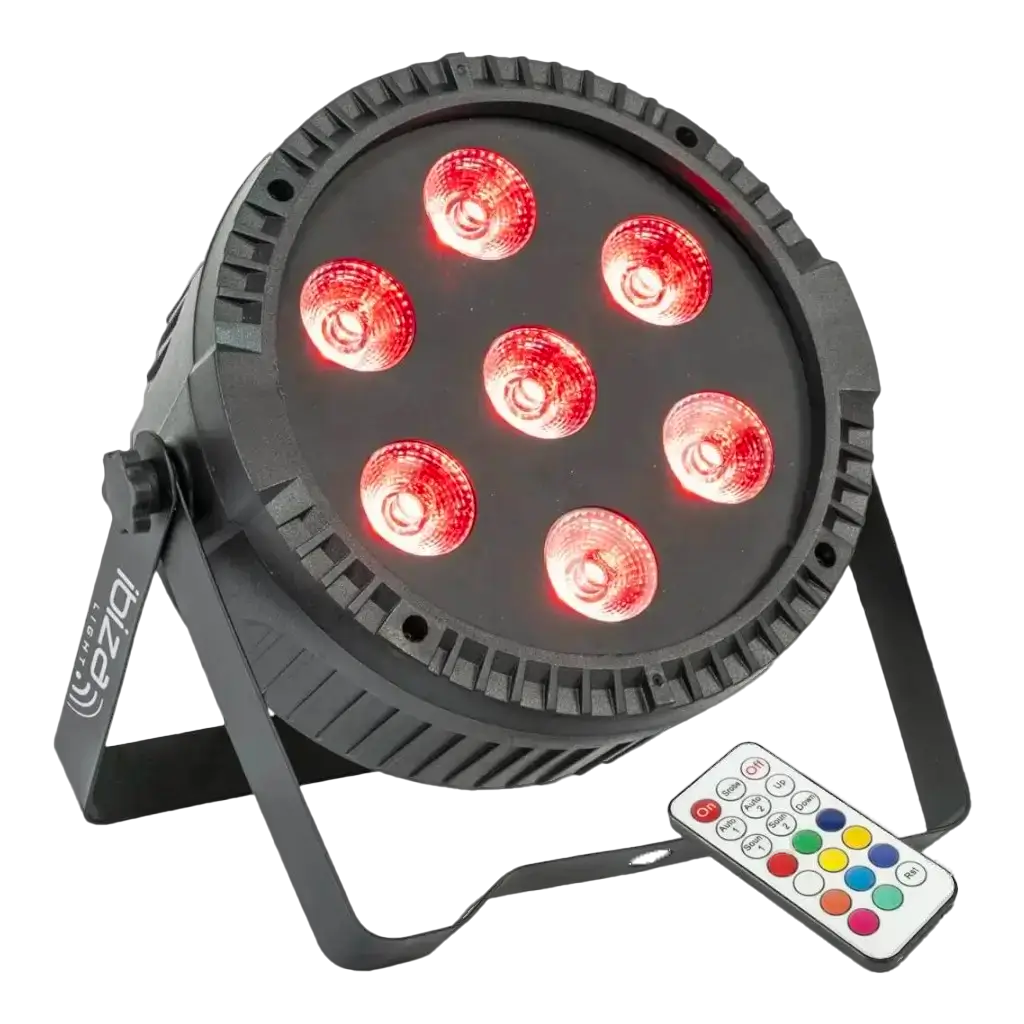 Flacher PAR-Scheinwerfer 7 LED RGBW