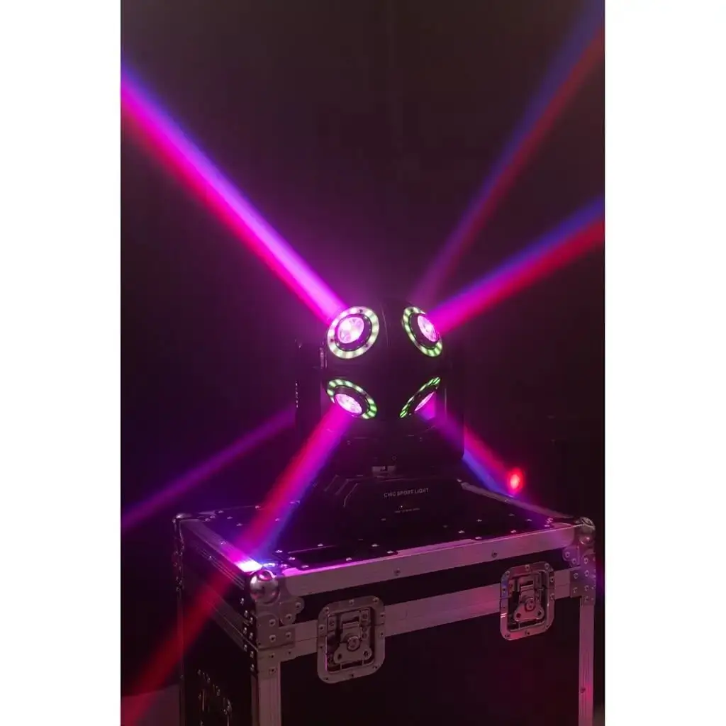 SATURNE 4-in-1 DMX-LED-Lyra mit Leuchtringen