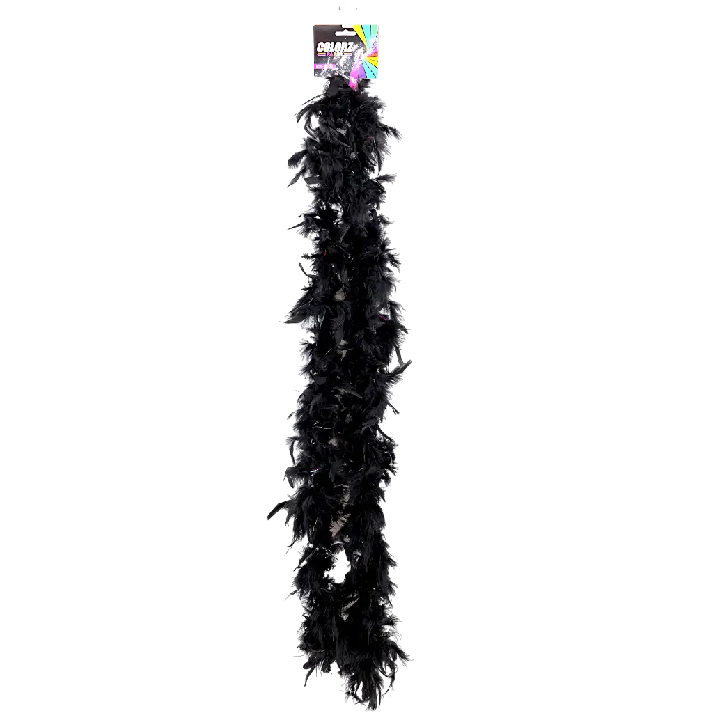 Federboa Schwarz - 180 cm