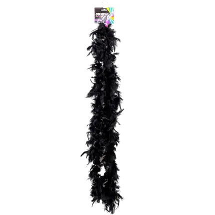 Federboa Schwarz - 180 cm