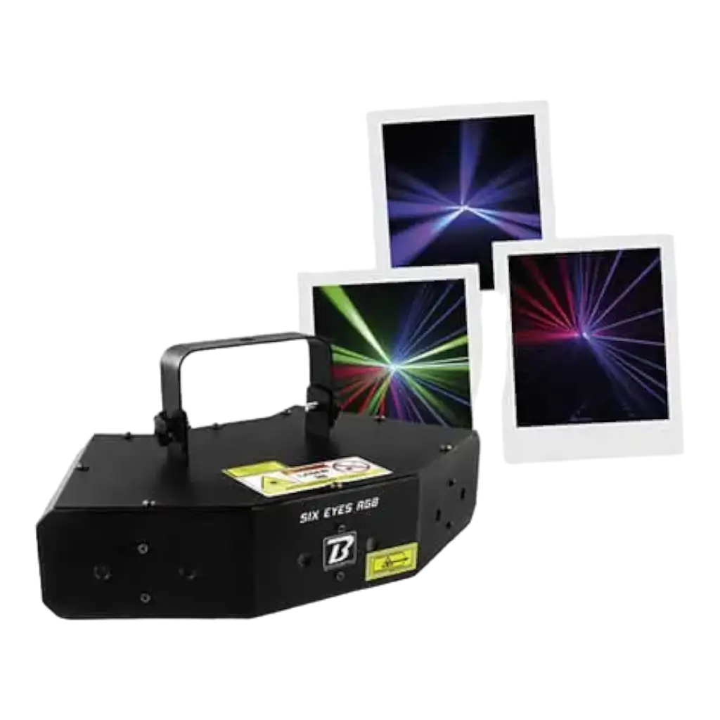 BoomTone DJ Multipoint-Laser und Gobo - Six Eyes RGB