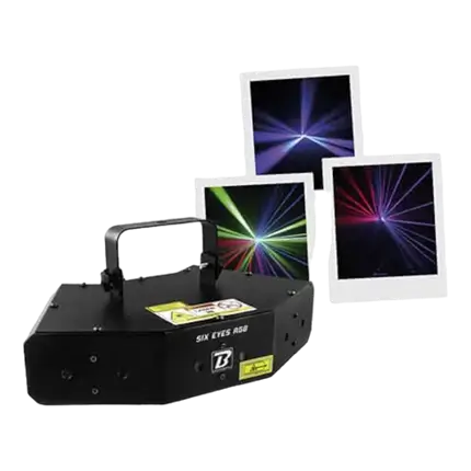 BoomTone DJ Multipoint-Laser und Gobo - Six Eyes RGB