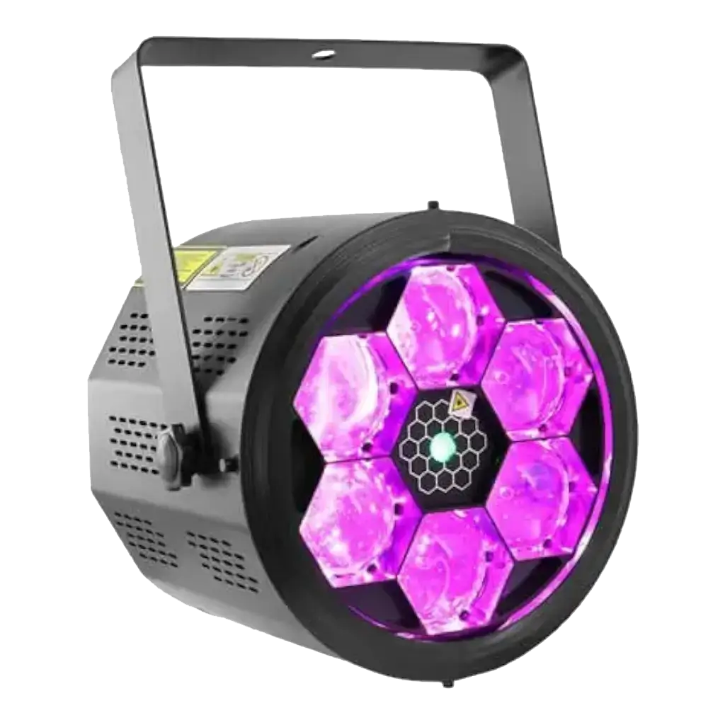 2-in-1 LED-Effekt Rotary und Laser BoomTone DJ - BEE-FX LZR