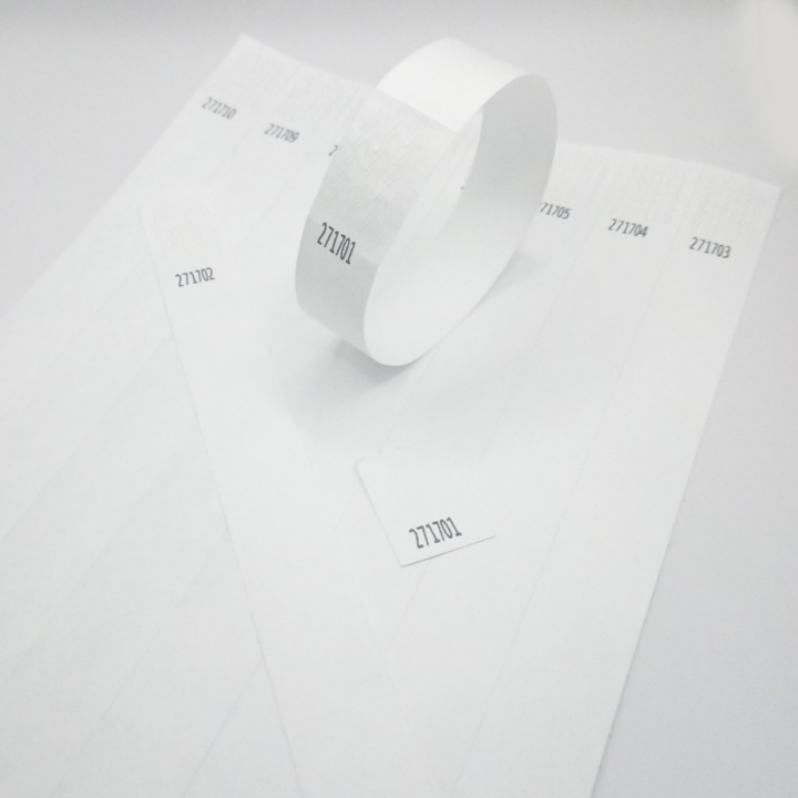 Tyvek® Armband Weiß Papier Ohne Markierung