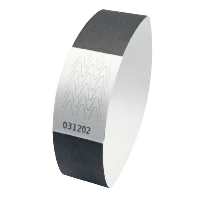 Tyvek® Black Wristband Unmarked Paper