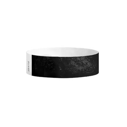 Tyvek® Black Wristband Unmarked Paper