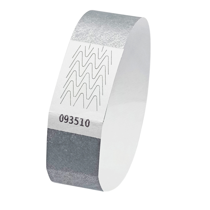 Tyvek® Silberpapier-Armband ohne Markierung
