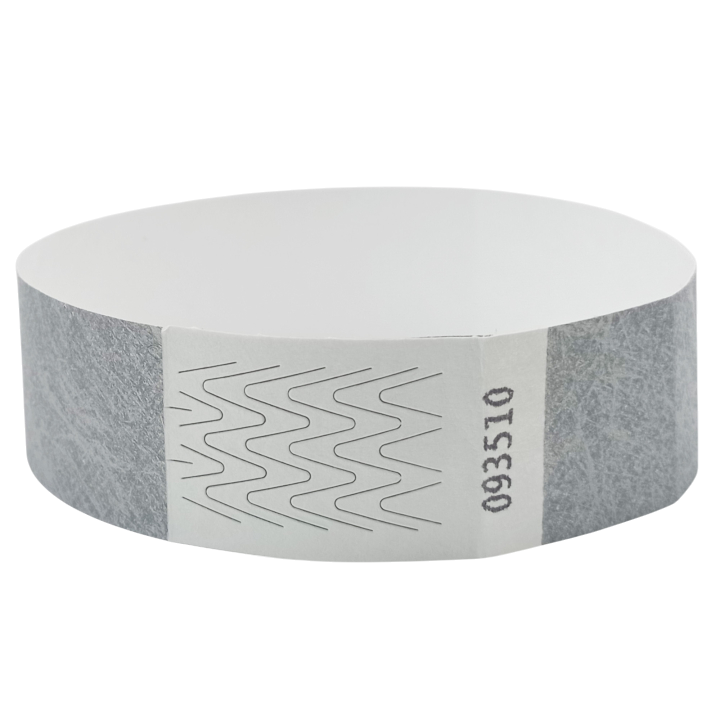 Tyvek® Silberpapier-Armband ohne Markierung