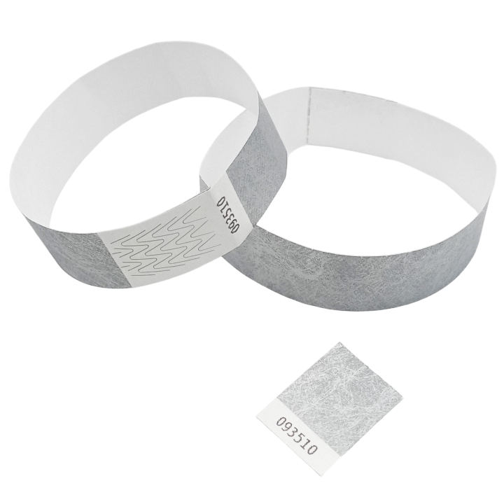 Tyvek® Silberpapier-Armband ohne Markierung