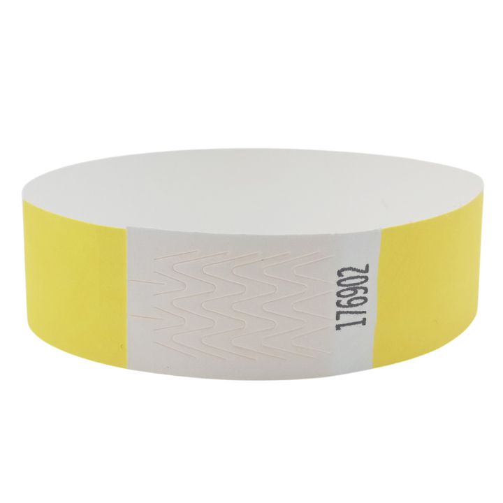 Papiergelbes Tyvek®-Armband ohne Markierung