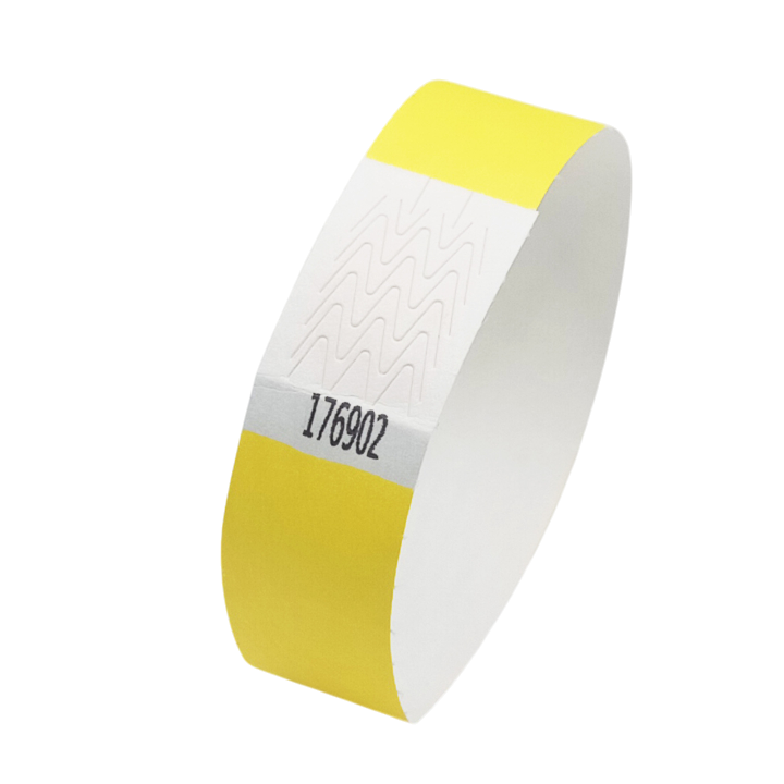 Papiergelbes Tyvek®-Armband ohne Markierung