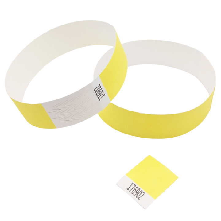 Papiergelbes Tyvek®-Armband ohne Markierung