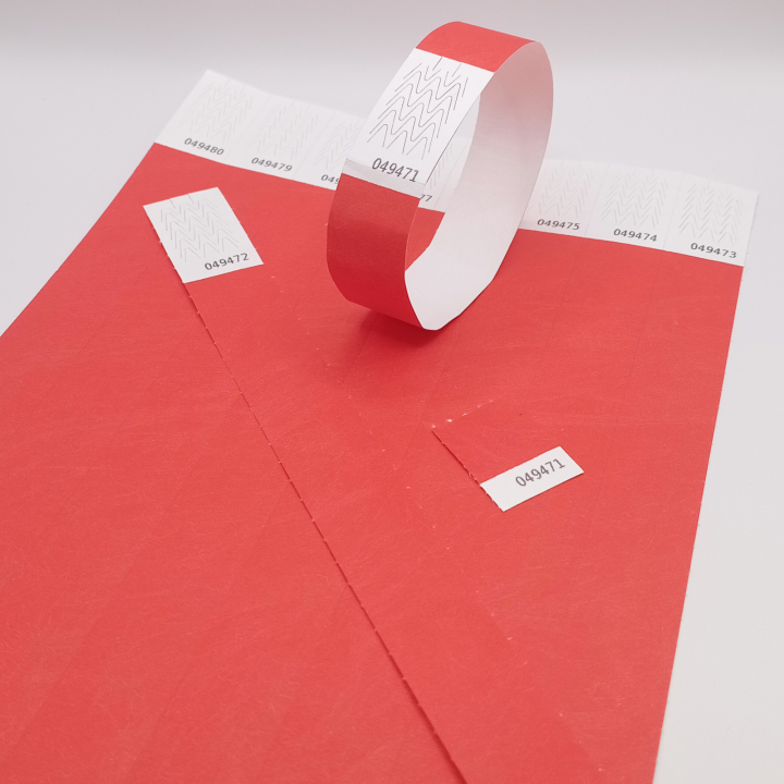 Papierrotes Tyvek®-Armband ohne Markierung