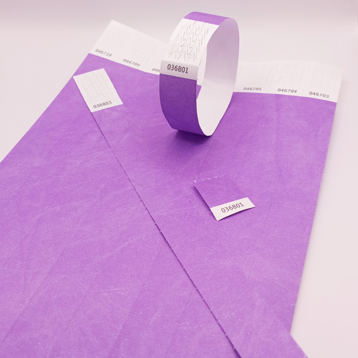 Tyvek® Armband Lila Papier Ohne Markierung
