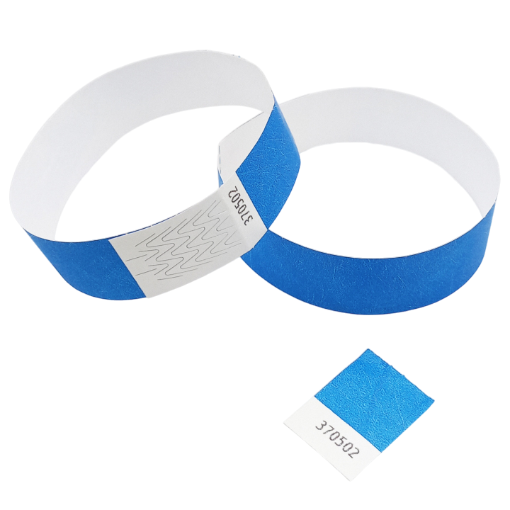 Papierblaues Tyvek®-Armband ohne Markierung