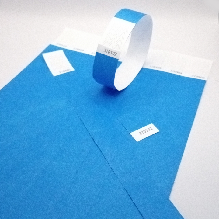 Papierblaues Tyvek®-Armband ohne Markierung