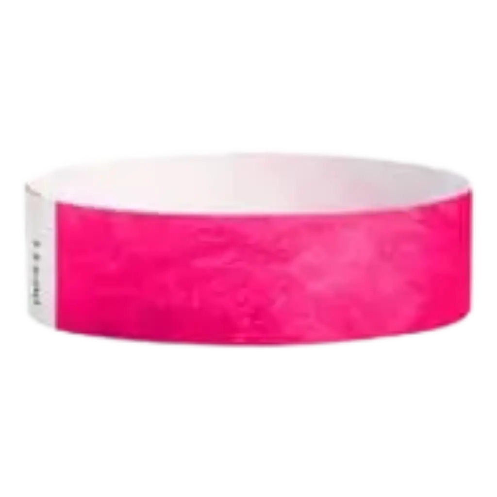 Neonpinkes Papier-Tyvek®-Armband ohne Markierung