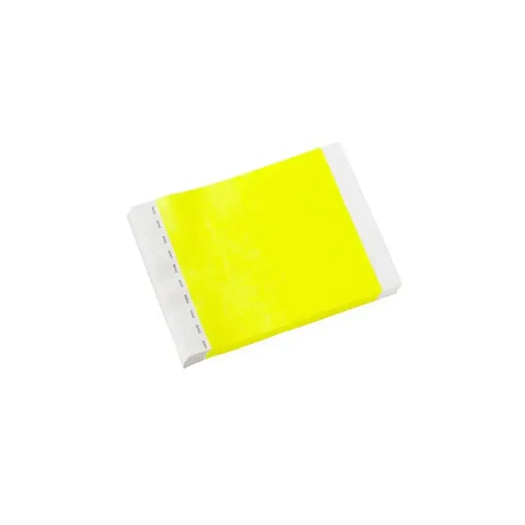 Neongelbes Papier-Tyvek®-Armband ohne Markierung