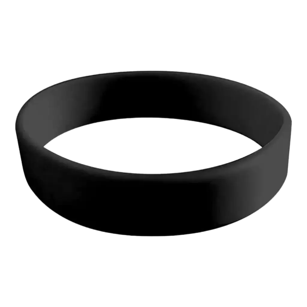 Silikonarmband Schwarz ohne Markierung Erwachsene