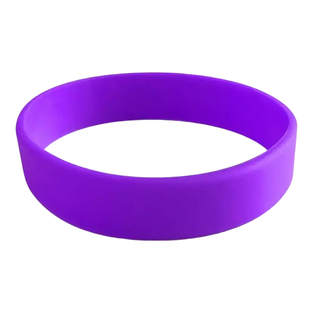 Violettes Silikonarmband ohne Markierung Erwachsene