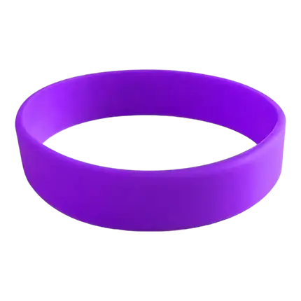 Violettes Silikonarmband ohne Markierung Erwachsene