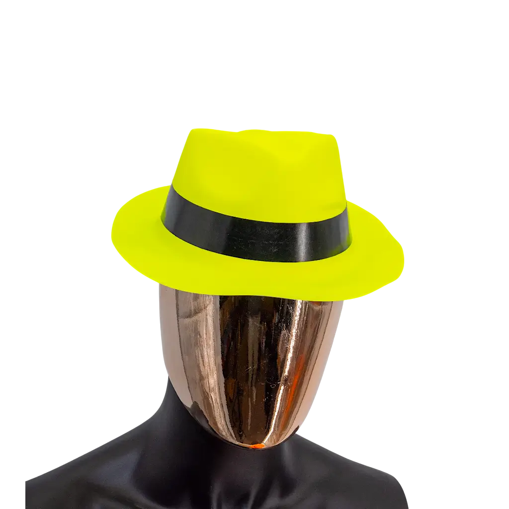 Tribly Style Mafieux Hut fluo neon Gelb