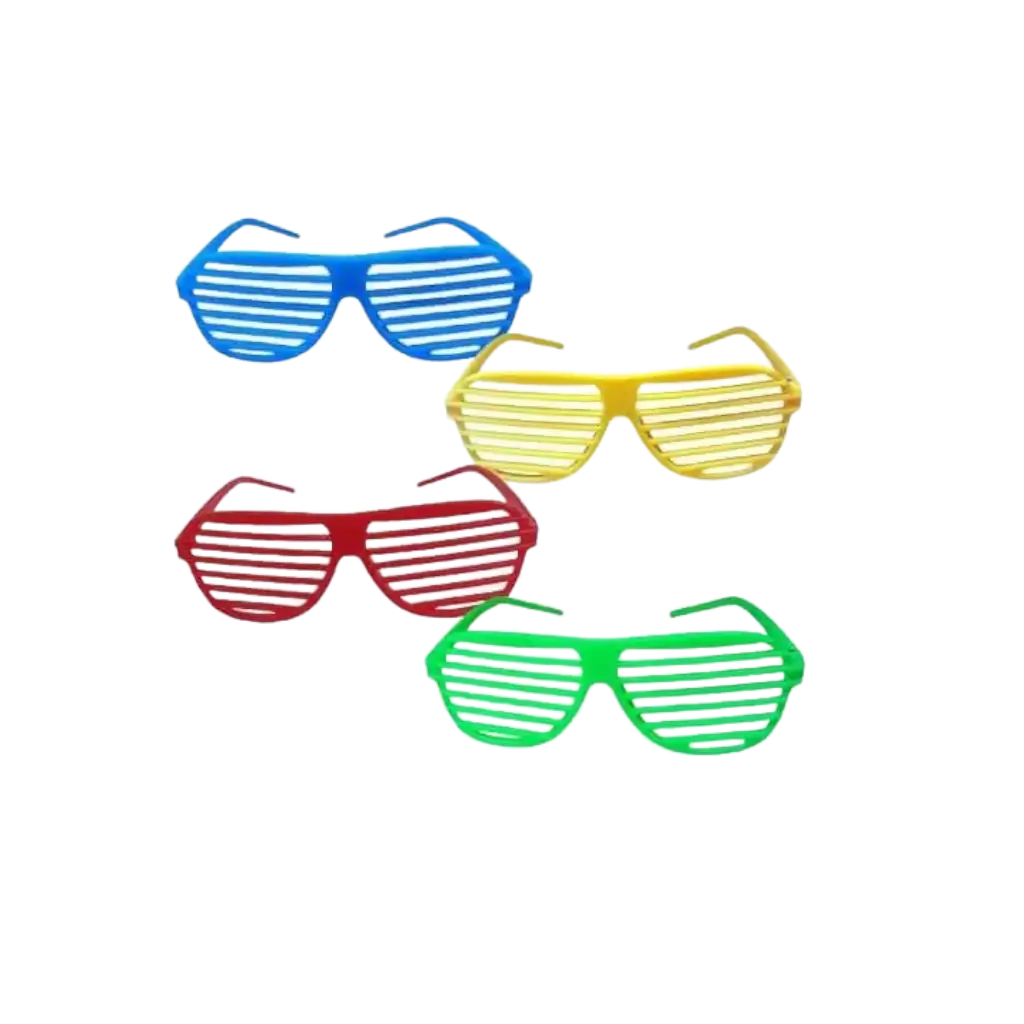 12er-Pack Neon-Markisenbrillen mit Leuchtstoffröhren, mehrfarbig