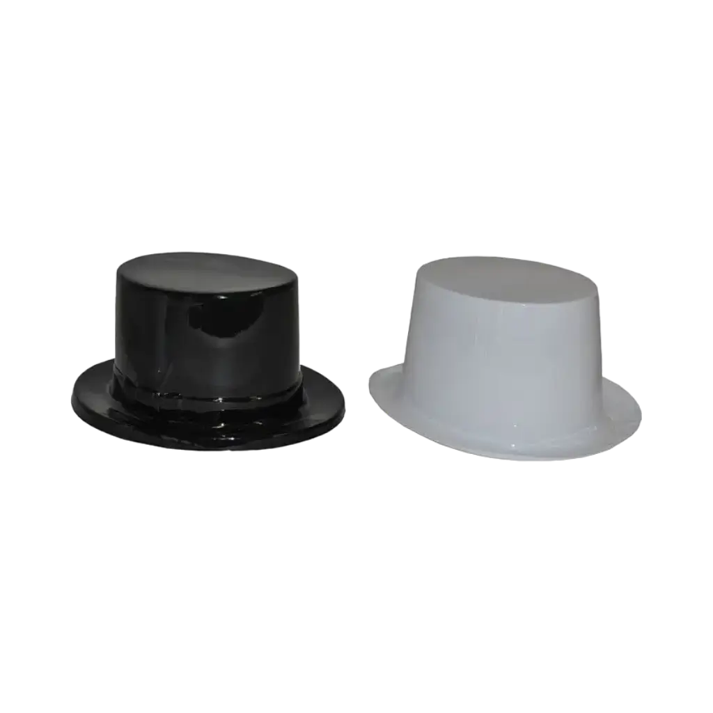 Hoher Hut aus Plastik Weiß