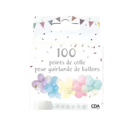 Ballongirlanden-Rolle - 100 Klebepunkte