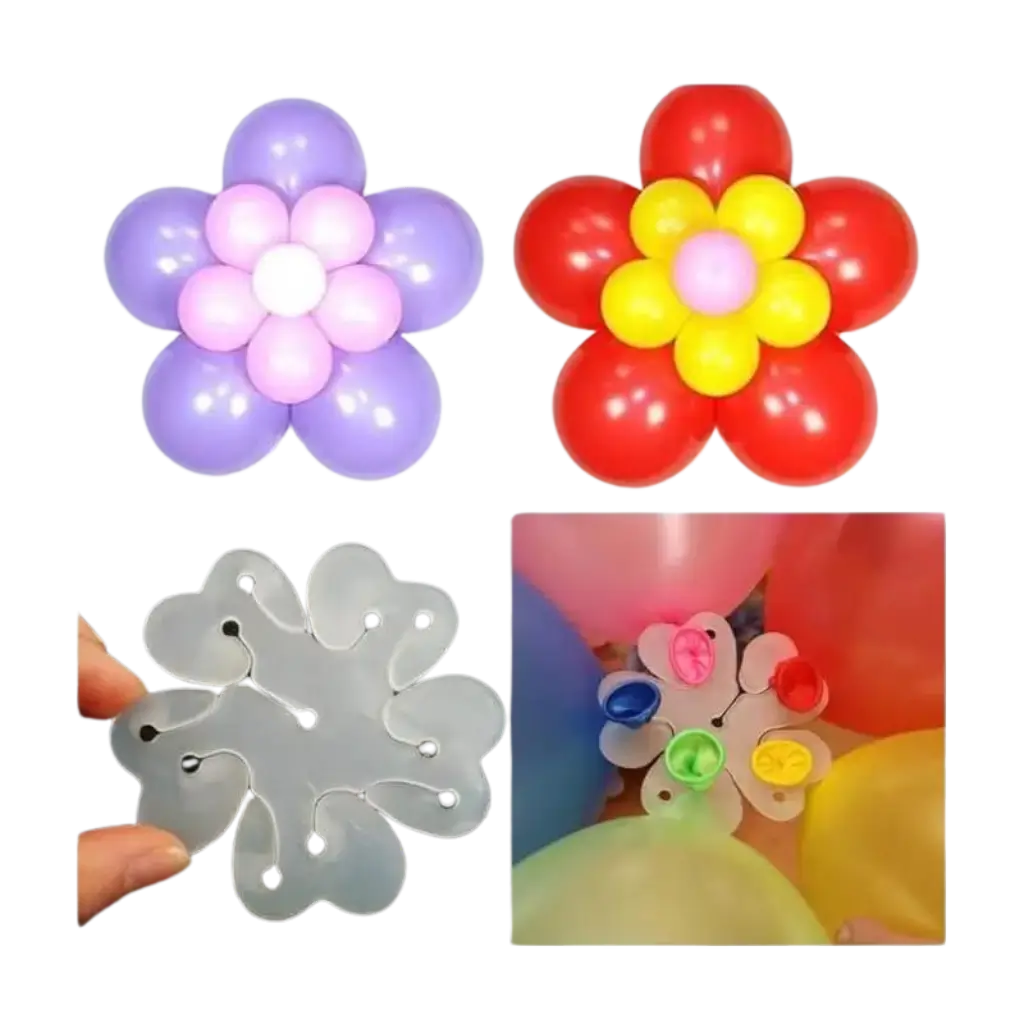 10 Ballonständer in Form einer Blume