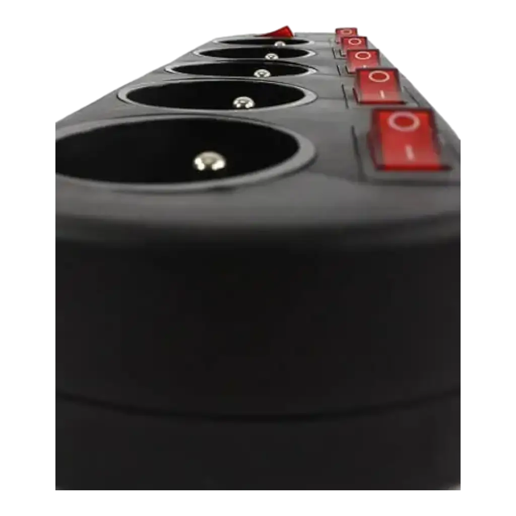 Steckdosenleiste mit 5 Steckdosen - Schalter an jeder Steckdose MPE-5MS