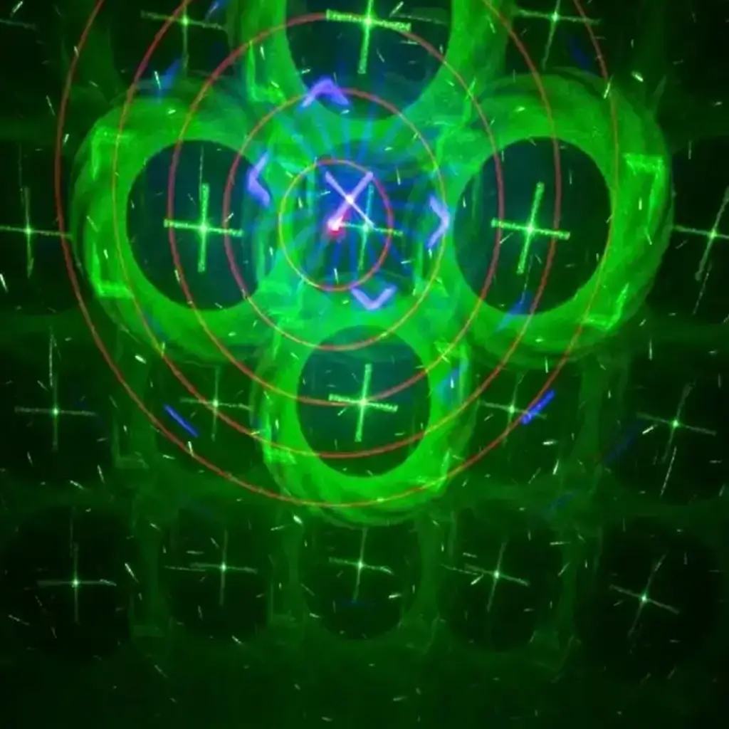 LED + Laser RGB Miniatur Schnurlosmaschine TINYLED-LASRGB