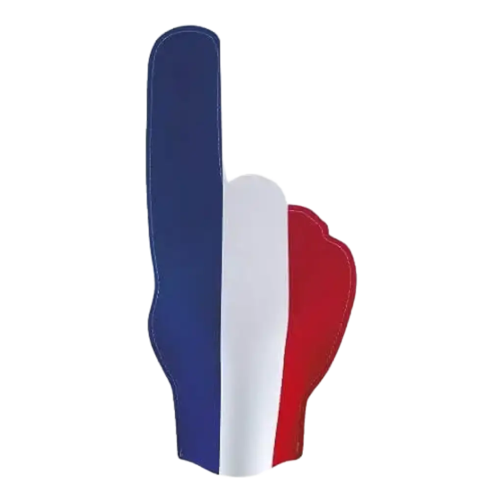 Riesenhand aus Schaumstoff für Frankreich-Fans 49cm