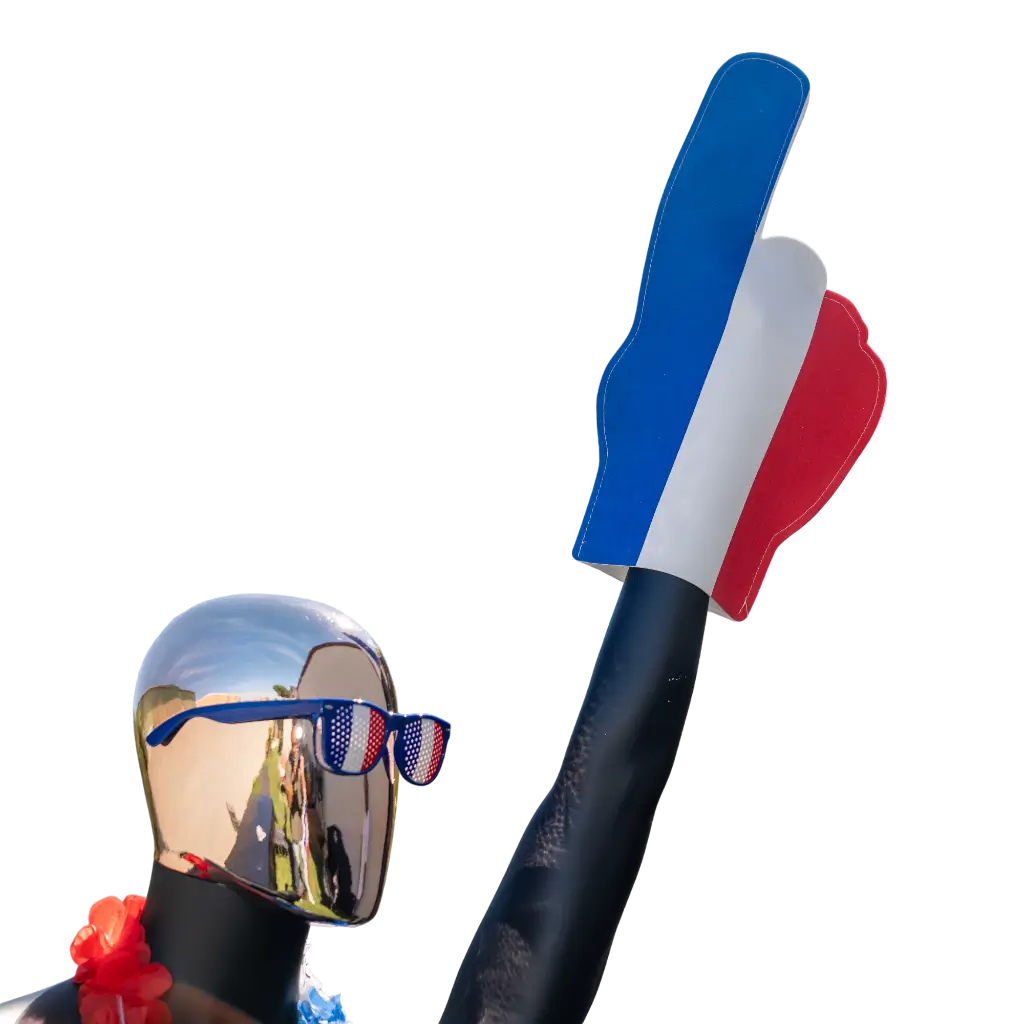 Riesenhand aus Schaumstoff für Frankreich-Fans 49cm