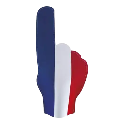 Riesenhand aus Schaumstoff für Frankreich-Fans 49cm