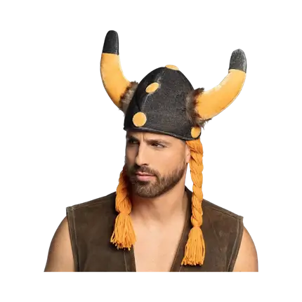 Gallischer / Wikingerhelm mit Zöpfen