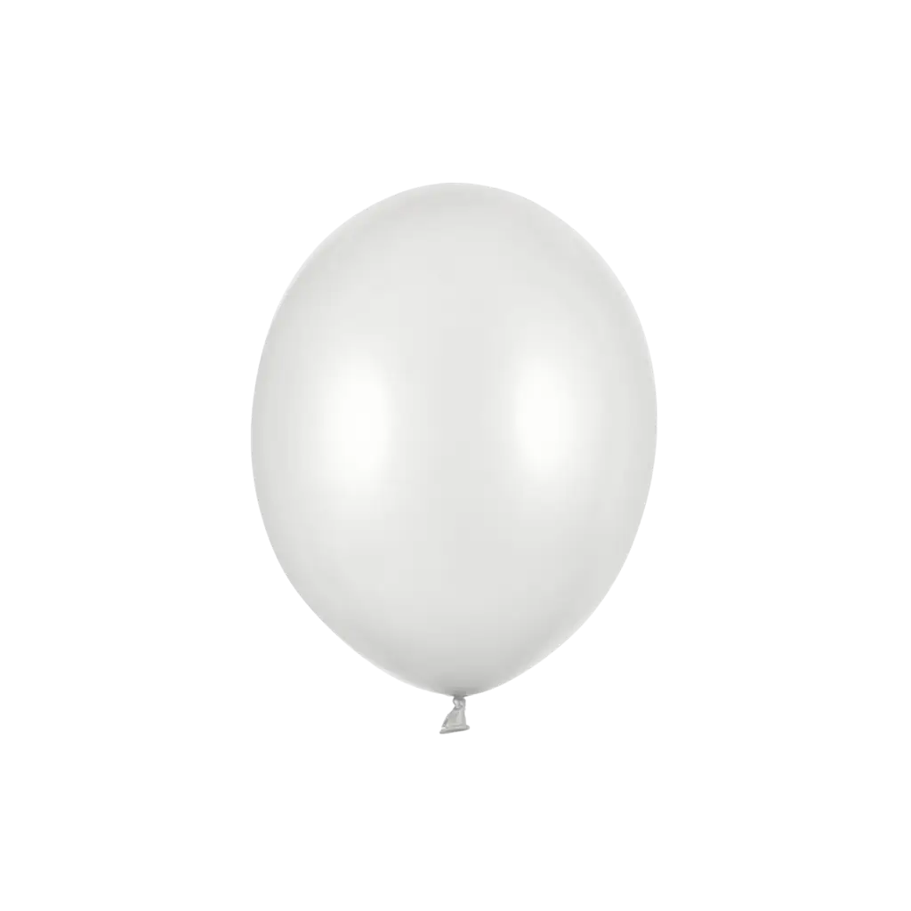10er-Set Metallic-Silberballons