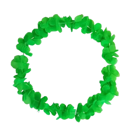 Hawaii-Halskette mit Blumen Fluo Neon Grün