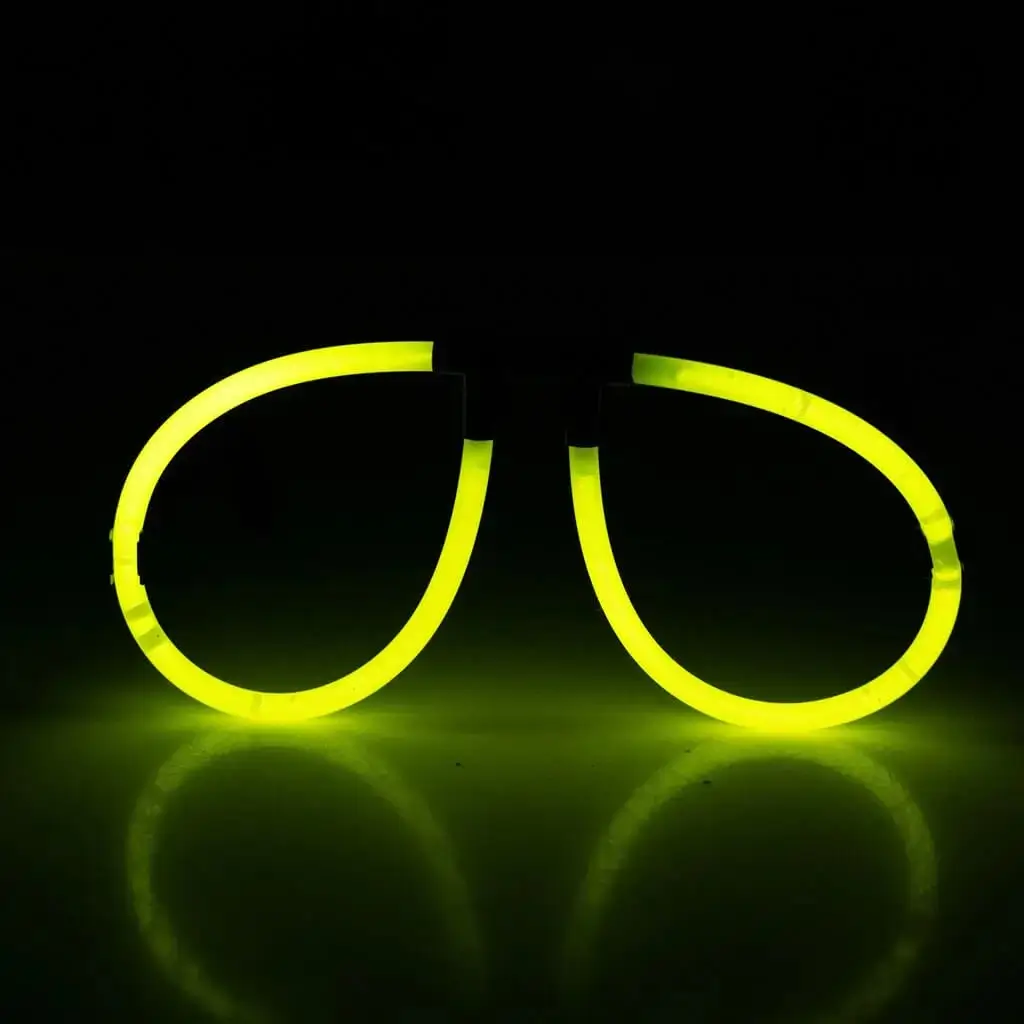 Gelbe Neonbrille - 2er-Pack